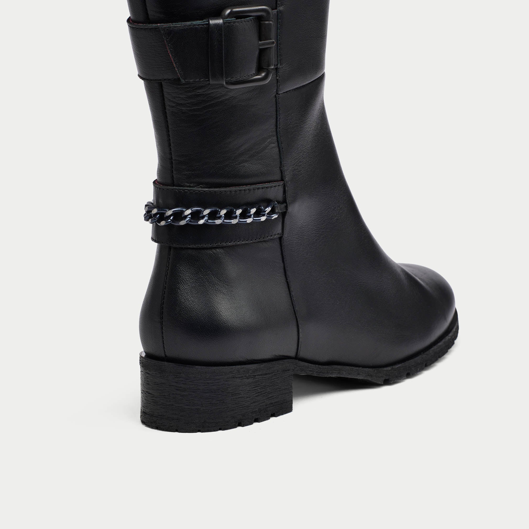 Sylvia - Black Leather Boots - Image 6